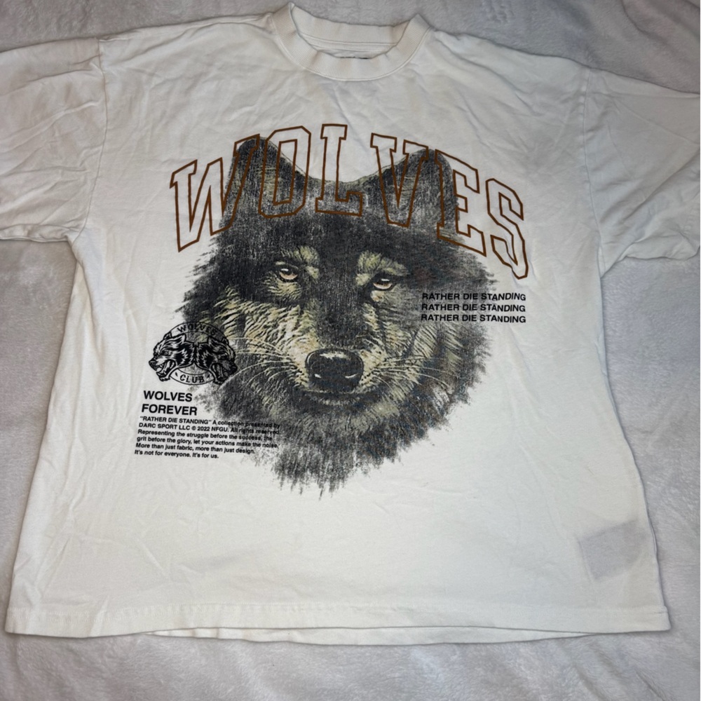 Darc Sport Wolves Graphic Tee - White and Black